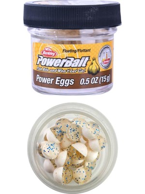 Berkley Powerbait Power Eggs Magnum Floating Sahte Balık Yemi / Clr Svr Blue - Fl White