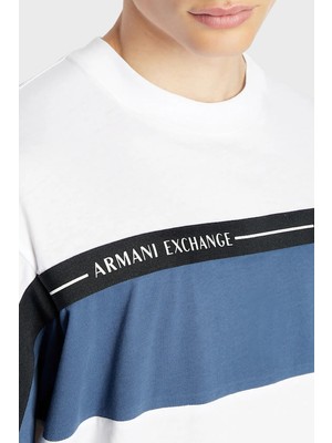 Armani Exchange % 100 Pamuk Loose Fit Bisiklet Yaka T Shirt Erkek T Shirt 3rzmfd Zjgez 81AV