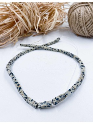 Mucize Taş Jasper Dikdörtgen Kesim 4*13 mm Doğal Taş Dizi