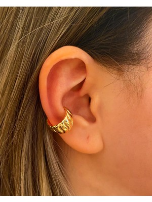 Pireksiya Pireksiye Bombeli Burgu Çelik Earcuff