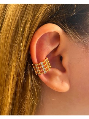 Pireksiya Taş Detaylı Earcuff