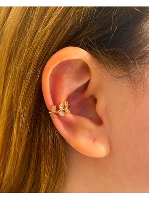 Pireksiya Sarmaşık Detaylı Earcuff