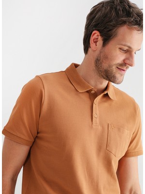 Fabrika Comfort Düz Deve Tüyü Erkek Polo T-Shirt cm Nobro K Ceplı