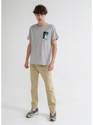 Aeropostale Normal Bel Slim Paça Bej Erkek Chino Pantolon Desta