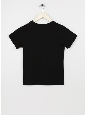 Aeropostale Baskılı Siyah Erkek Çocuk T-Shirt 23SAB-85
