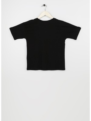 Aeropostale Baskılı Siyah Erkek Çocuk T-Shirt 23SAB-81