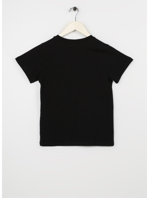 Aeropostale Baskılı Siyah Erkek Çocuk T-Shirt 23SAB-88