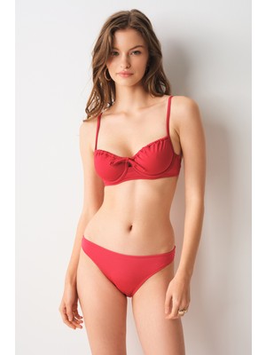 No Gossip Jute Klasik Bikini Tek Alt Kırmızı  239202
