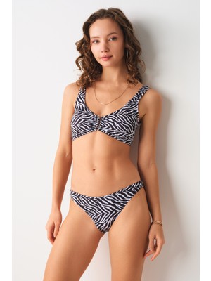 No Gossip Grace U Telli Bikini Tek Üst Zebra 239103-D