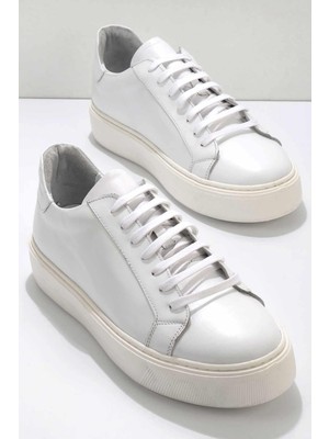 Bambi Beyaz Leather Erkek Sneaker E01194472703