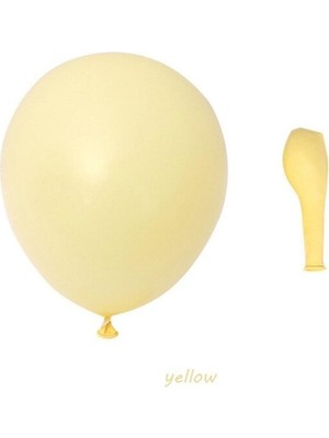 Kidspartim Mini Makaron Sarı Balon 6 Inç