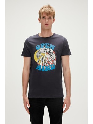 Bad Bear Badbear Erkek Open Mınd T-Shırt Antrasit