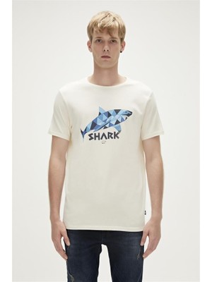 Bad Bear Badbear Erkek Shark T-Shırt Beyaz