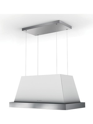 Faber Ev8 Wh Matt F80 Sc Dav.inox Çerçeve Ada Davlumbaz