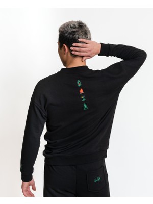 Luo Camp Sweatshirt 02 - Black Erkek Eşofman Üst