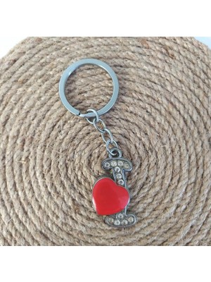 HD Marketim Anahtarlık Harf Kalp Anahtarlık Çanta Araba Cüzdan Süsü Aksesuar