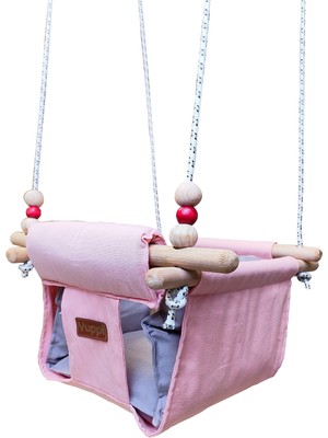 Mavi Trend Ahşap Salıncak Bebek ve Çocuk Salıncağı Hamak Beşik Pembe Açık Mavi Model