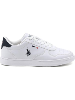 U.S. Polo Assn. Beyaz Sneaker Spor Ayakkabı Erkek Düz Tabanlı Şık Tasarım
