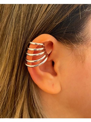 Pireksiya Beş Sıralı Çelik Earcuff