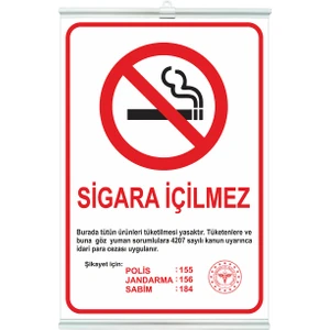 La Vie En Mode Sigara Içilmez Levhası - 35X50  Plastik Çıtalı