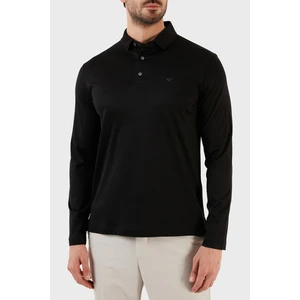 Emporio Armani Pamuklu Slim Fit Uzun Kollu Düğmeli Polo T Shirt Erkek Polo T Shirt 8N1F97 1juvz 0999