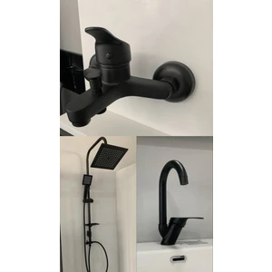Armour Armatür Siyah Banyo Seti