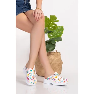 Mutluluk Desenli Klasik Bayan Ortopedik Sabo Terlik 101/201 Kalp