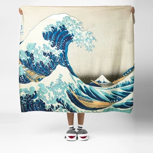 The Lucid Lab Kanagawa- Japon Dalgası Kanagawa Polar Tv Battaniyesi