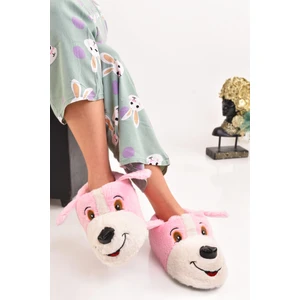 Unisex Köpek Figürlü Peluş Panduf Ev Pandufu Ev Botu