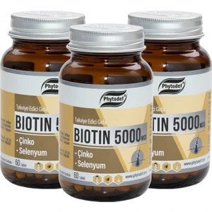 Biotin 5000 mcg - 60 Tablet X 3 Adet