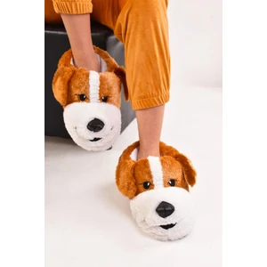 Unisex Köpek Figürlü Peluş Panduf Ev Pandufu Ev Botu