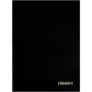 20 Li Fihrist 17X24 Ebat Dikişli Siyah