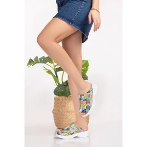 Nur Medikal Giyim Renkli Kediler Desenli Klasik Bayan Ortopedik Sabo Terlik 101