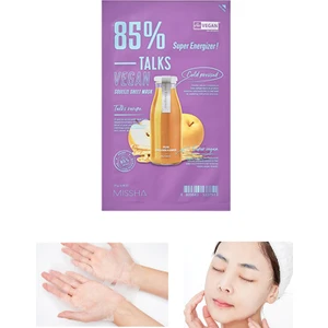 Nemlendirici ve Aydınlatıcı Vegan Yaprak Maske Talks Vegan Squeeze Sheet Mask (Super Energizer)