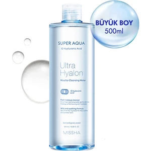 10 Farklı Hyalüronik Asit İçeren Makyaj Temizleme Suyu Super Aqua Ultra Hyalon Cleansing Water 500ml