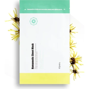 Hamamelis Özlü Yağlanma ve Gözenek Karşıtı Bakım Sunan Yaprak Maske A'PIEU Hamamelis Sheet Mask