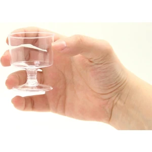 6lı Şeffaf Mini Lohusa Şerbeti Kadehi Sade 5.5x4.5 cm