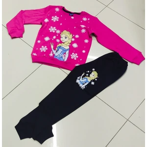 Elsa Desenli Baskılı %pamuklu Kızçocuk Pijama Takımı