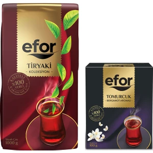Efor Çay Efor Tiryaki Siyah Dökme Çay 1.000 gr + Tomurcuk Bergamot Aromalı 100 gr