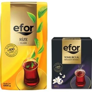 Efor Çay Efor Rize Siyah Dökme Çay 1.000 gr + Tomurcuk Bergamot Aromalı 100 gr