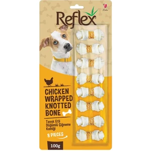 Tavuk Etli Düğümlü 8li Köpek Ödül Kemiği 100 gr