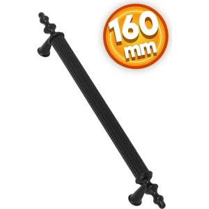 Lüx Ovacık Çekmece Dolap Kapak Kulpu Kulbu Lüks Metal Kulp 160 mm Siyah