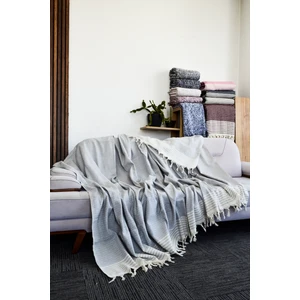 Mutlu Çeyiz Diamond Pamuklu Kolları Örten Kanepe Çekyat Örtüsü Çok Amaçlı 180X300 cm Açık Gri Koltuk Örtüsü