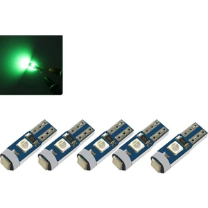 5 Adet Yeşil T5 LED Kilometre Kadran Ambians Aydınlatma Ampulü