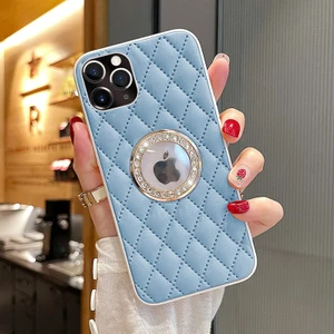 Apple iPhone 11 Pro Max Kılıf Zebana Diamond Deri Kılıf Açık Mavi