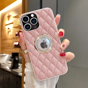 Apple iPhone 12 Pro Kılıf Zebana Diamond Deri Kılıf Rose Gold