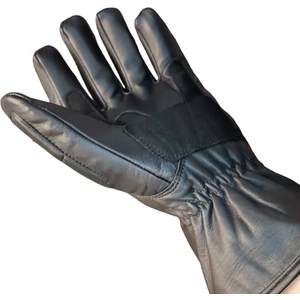 Deri Kışlık Motosiklet Eldiveni Siyah