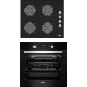 Siyah Cam Ankastre Set (7337 Fırın  3500 Ocak)