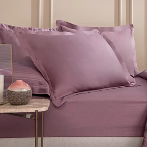 Bedding Maisy Bambu Saten Çift Kişilik Lastikli Çarşaf - Mürdüm