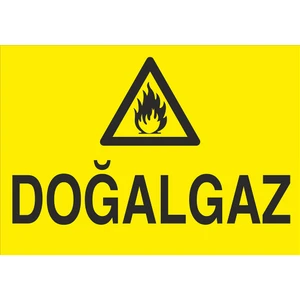 Iş Güvenliği Levhası - Doğalgaz